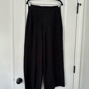 Jones & Co dark grey wool wide leg work trousers size Medium